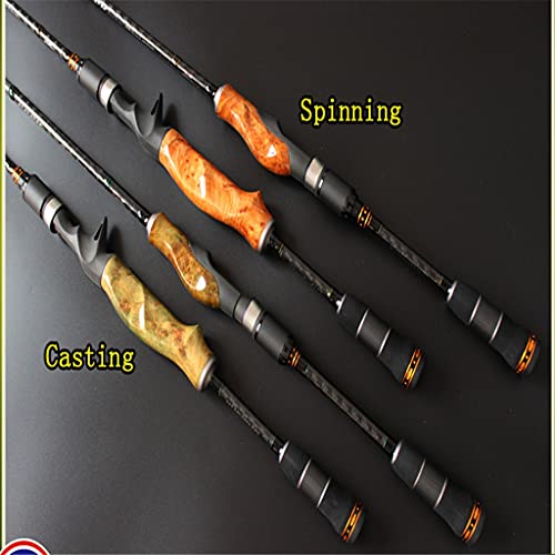 GLUTINOUS 1.98m/2.1m/2.4m IM8 Carbon Casting Fishing Rod Lure Rod Wood Root Handle Lure Weight Carbon Lure Fishing Rod Carp (Size : 2.10m)