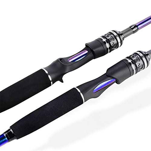 GLUTINOUS Drifter Portable Casting Spinning Fishing Rod Guide Reel Seat 30 Ton Carbon Fiber Baitcasting Lure Travel Rod (Size : Casting 2.18m-H)