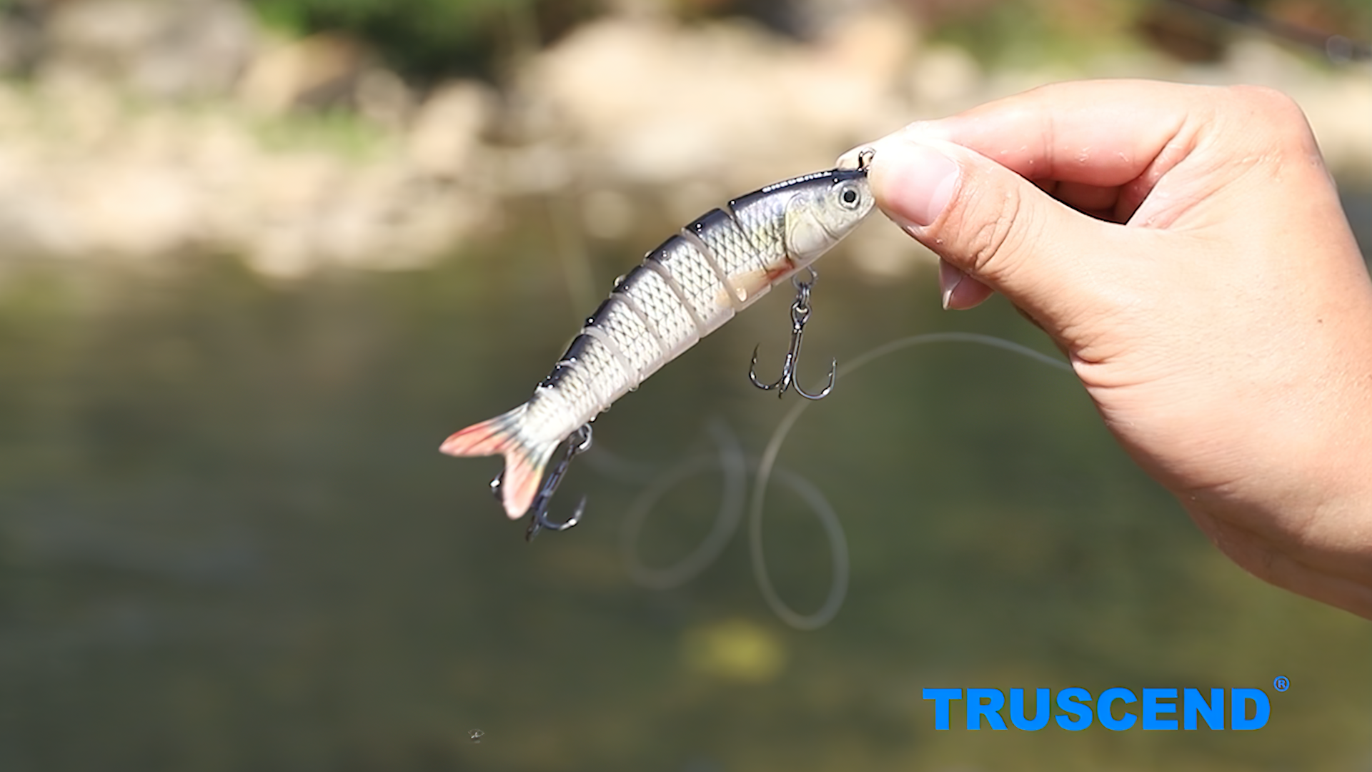 TRUSCEND Fishing Lures for Bass Trout Multi Jointed Swimbaits Slow Sinking Bionic Swimming Lures Bass Freshwater Saltwater Bass Lifelike Fishing Lures Kit