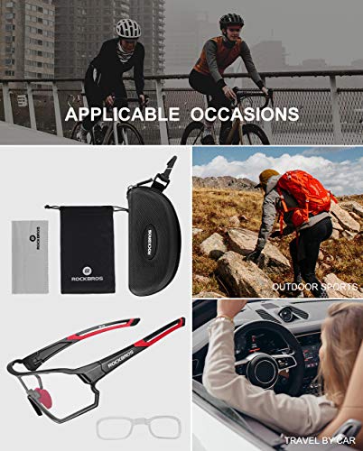 ROCKBROS Photochromic Sunglasses for Men Cycling Sunglasses Sports Bike Glasses