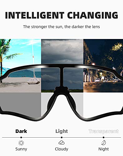 ROCKBROS Photochromic Sunglasses for Men Women Cycling Sunglasses Safety Sport Sunglasses UV Protection