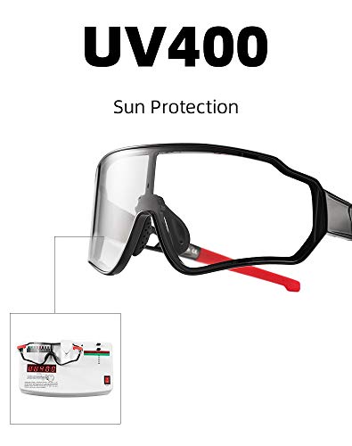 ROCKBROS Photochromic Sunglasses for Men Women Cycling Sunglasses Safety Sport Sunglasses UV Protection