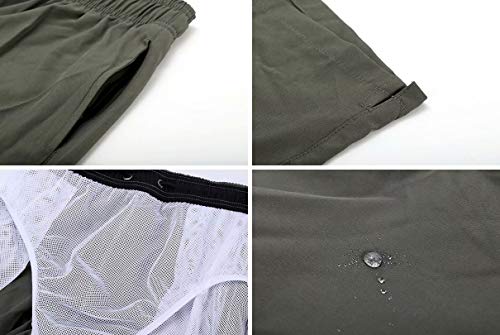 Tyhengta Men s Swim Trunks Quick Dry Beach Shorts with Zipper Pockets and Mesh Lining