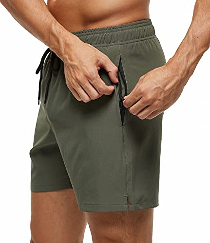 Tyhengta Men s Swim Trunks Quick Dry Beach Shorts with Zipper Pockets and Mesh Lining