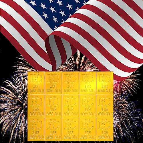 1 Gram Pure Gold Bullion Bar Divides to One Grain Bars .9999 Fine Gold Snaps Apart to Individual 1 Grain Ingots (15)