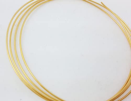 22 Gauge 99.99% Pure 24K Solid Yellow Gold Wire Round 1/4 Hard 1 Foot by CRAFT WIRE