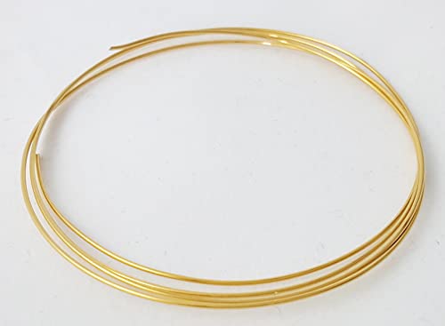 22 Gauge 99.99% Pure 24K Solid Yellow Gold Wire Round 1/4 Hard 1 Foot by CRAFT WIRE