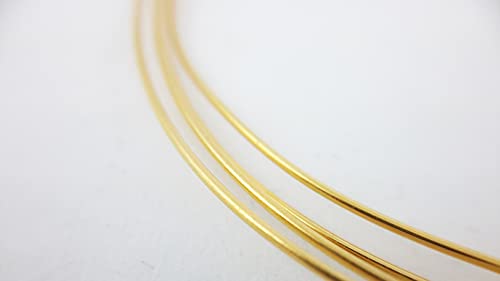 22 Gauge 99.99% Pure 24K Solid Yellow Gold Wire Round 1/4 Hard 1 Foot by CRAFT WIRE