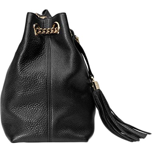 Gucci Soho Large Leather Chain Shoulder Handbag Black BHFO 5480