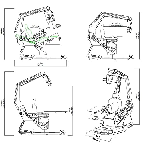 Luxury Zero Gravity Gaming Chair, Ergonomic Regulatory E-Sports Chair, Computer Cockpit Chair, Boss Office Chair, with Massage + Pedals