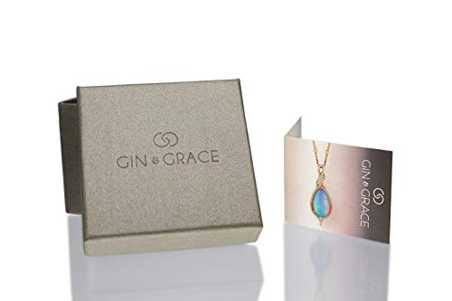 Gin & Grace 18K Yellow Gold South Sea Pearl and Natural Diamond (I1) Pendant for Women.