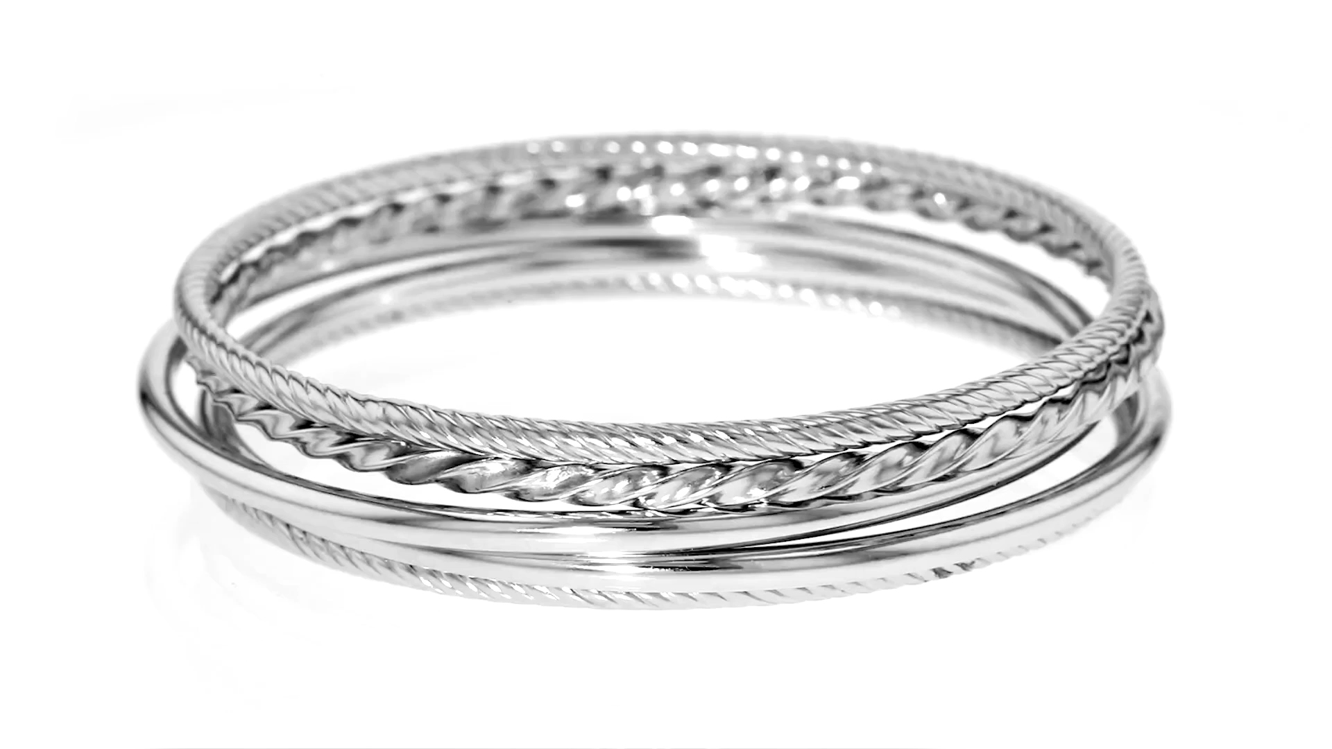 Ross-Simons Sterling Silver Jewelry Set: 5 Bangle Bracelets