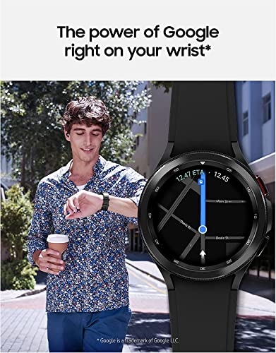 Samsung Galaxy Watch 4 Classic 42mm Smartwatch with ECG Monitor Tracker for Health Fitness Running Sleep Cycles GPS Fall Detection Bluetooth US Version, Black (Renewed)