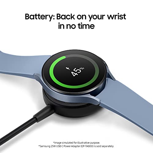 SAMSUNG Galaxy Watch 5 44mm LTE Smartwatch w/Body, Health, Fitness and Sleep Tracker, Improved Battery, Sapphire Crystal Glass, Enhanced GPS Tracking, US Version, Gray