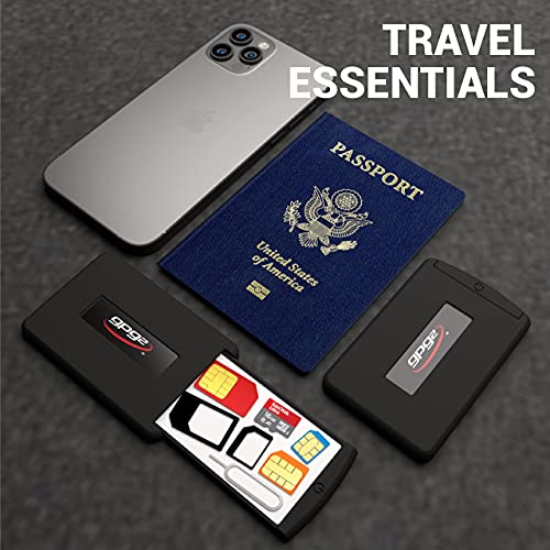 GPG2 Mobile Safe Case - Sim Card Holder Case - Safe Travel for All Your SIM Cards, Micro SD Cards, and Mobile Tools. Sim Card Converter Kit Included