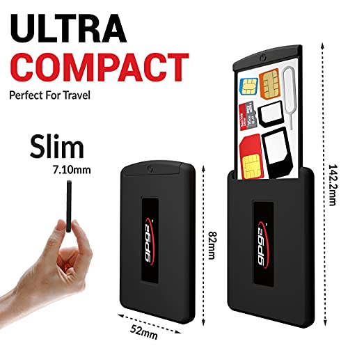 GPG2 Mobile Safe Case - Sim Card Holder Case - Safe Travel for All Your SIM Cards, Micro SD Cards, and Mobile Tools. Sim Card Converter Kit Included