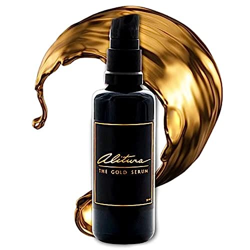 Alitura Gold Serum for Face 3-PK 100ml – Face Serum for Women & Men to Reduce Fine Lines and Wrinkles – Anti Aging Serum for Radiant-Looking Skin – Vitamin A & Marine Collagen Facial Serum