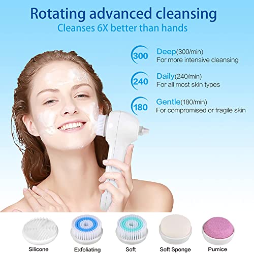 UMICKOO Blackhead Remover Vacuum,Rechargeable Facial Cleansing Brush with LCD Screen,IPX7 Waterproof 3 in 1 Facial Cleaner for Exfoliating, Massaging and Deep Pore Cleansing