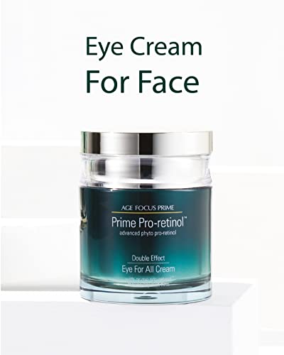 Isa Knox AGE FOCUS PRIME DOUBLE EFFECT EYE FOR ALL CREAM - Korean Skincare Gift Set, Lightweight but Rich Eye Cream for Smoother Looking Eyes, Smile Lines, and Neck Areas (100ml / 3.38 Fl Oz)