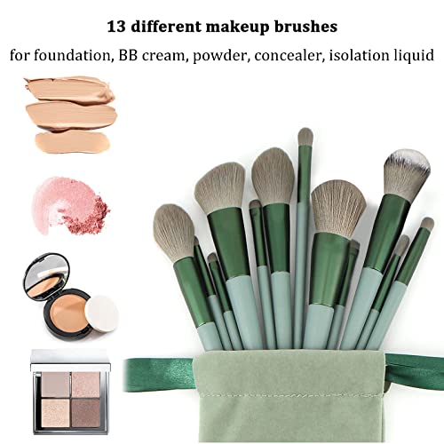 Makeup Brushes 22 Pcs Makeup Kit,Foundation Brush Eyeshadow Brush Make up Brushes Set (Green, 22 Piece Set)