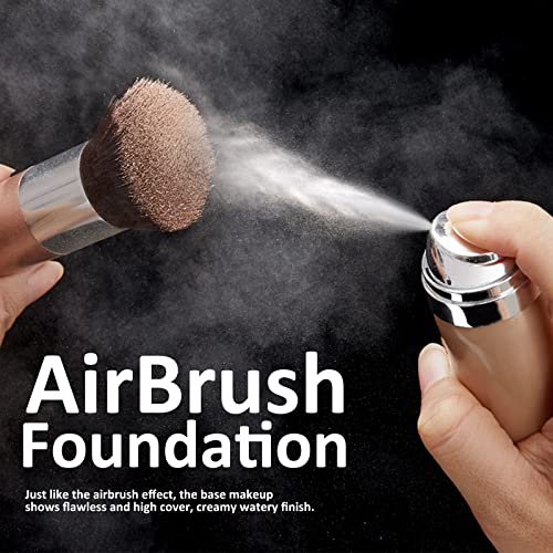 KYDA AirBrush Foundation Spray, Silky Foundation Mist Makeup, Flawless Coverage for Smooth Creamy Nude Finish, Breathable Blendable Lasting Moisturizing Formula, by Ownest Beauty-#01 Ivory