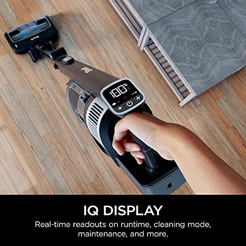 Shark IZ682H Vertex Pro Cordless Stick Vacuum with IQ Display, DuoClean PowerFins & MultiFLEX, Extra Battery, Crevice Tool, Pet Multi-Tool & Anti-Allergen Dusting Brush, 120min Runtime, Black