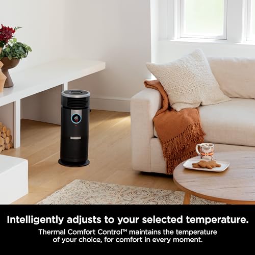 Shark HC452 3-in-1 Clean Sense Air Purifier, Heater & Fan, HEPA Filter, 500 Sq Ft, Oscillating, Small Room, Bedroom, Office, Captures 99.98% of Particles for Clean Air, Dust, Smoke & Allergens, Grey