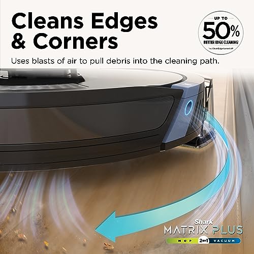 Shark AI Ultra 2in1 Robot Vacuum & Mop with Sonic Mopping, Matrix Clean, Home Mapping, HEPA Bagless Self Empty Base, CleanEdge Technology, for Pet Hair, Wifi, Works with Alexa, Black/Silver (RV2610WA)