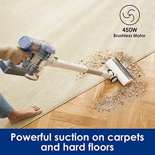 Tineco A11 Pet Cordless Stick Vacuum Cleaner, Lightweight with ZeroTangle Brush Powerful Handheld Vacuum for Hard Floor, Carpet and Pet