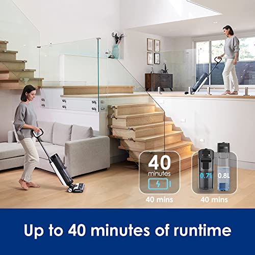 Tineco Floor ONE S7 PRO Smart Cordless Floor Cleaner, Wet Dry Vacuum Cleaner & Mop for Hard Floors, LCD Display, Long Run Time, Great for Sticky Messes and Pet Hair, Centrifugal Drying Process