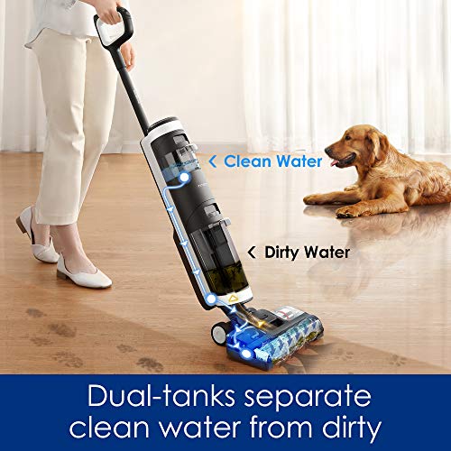 Tineco Floor ONE S3 Cordless Hardwood Floors Cleaner, Lightweight Wet Dry Vacuum Cleaners for Multi-Surface Cleaning with Smart Control System