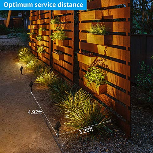 LEONLITE 12-Pack Low Voltage LED Spotlight Landscape Lights, 12V AC/DC Garden Lights Outdoor Pathway, ETL Listed Die-cast Aluminum, CRI90+ for Bush Yard Lighting, Bronze Finish, 3000K Warm White