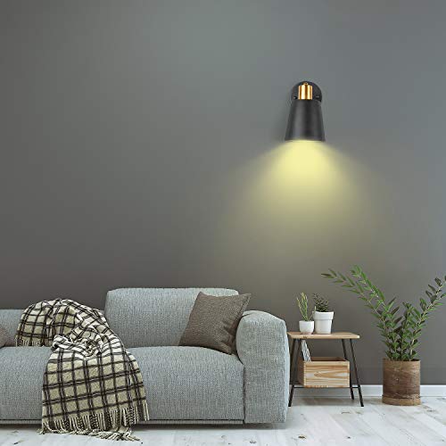 Plug in Wall Sconces, Wall Mounted Lamps with Plug in Cord Metal Vintage Industrial Wall Light Fixtures Lighting Reading Lights for Bedside Bedroom Living Room Indoor Doorway (Exclude Bulb) (1PC)