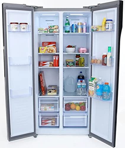 Avanti FFS157L3S FFS157 cu. ft Side Apartment Size Refrigerator, in Stainless Steel, 15.6 cu.ft