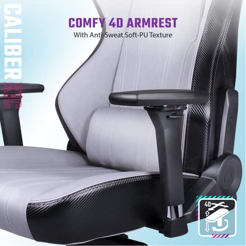 Cooler Master Caliber X1C Gaming Chair - Cooling Comfort & Performance - 360° Swivel, Reclining High Back, Armrests, Headrest, Lumbar Support - PU Leather - Black