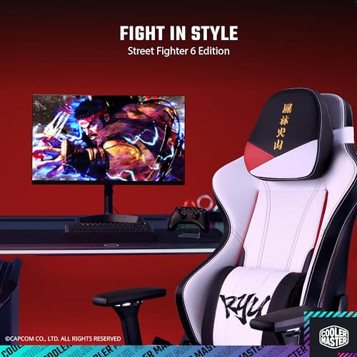 Cooler Master Caliber X2 Gaming Chair for Computer Game, Office, Comfy Ergonomic 360° Swivel Reclining High Back Chairs with Armrest Backrest Headrest Lumbar Support PU Leathe- RYU