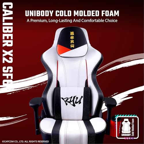 Cooler Master Caliber X2 Gaming Chair for Computer Game, Office, Comfy Ergonomic 360° Swivel Reclining High Back Chairs with Armrest Backrest Headrest Lumbar Support PU Leathe- RYU