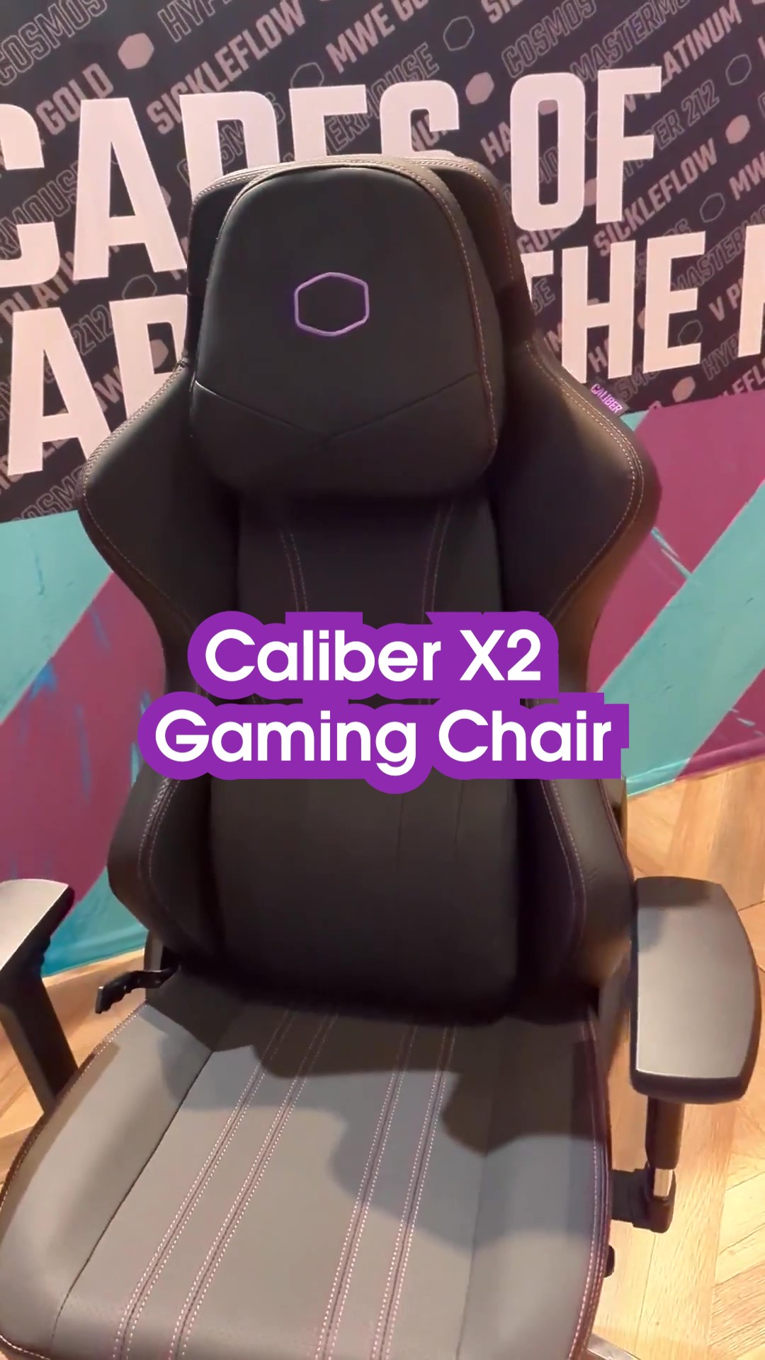 Cooler Master Caliber X2 Gaming Chair for Computer Game, Office, Comfy Ergonomic 360° Swivel Reclining High Back Chairs with Armrest Backrest Headrest Lumbar Support PU Leathe- RYU