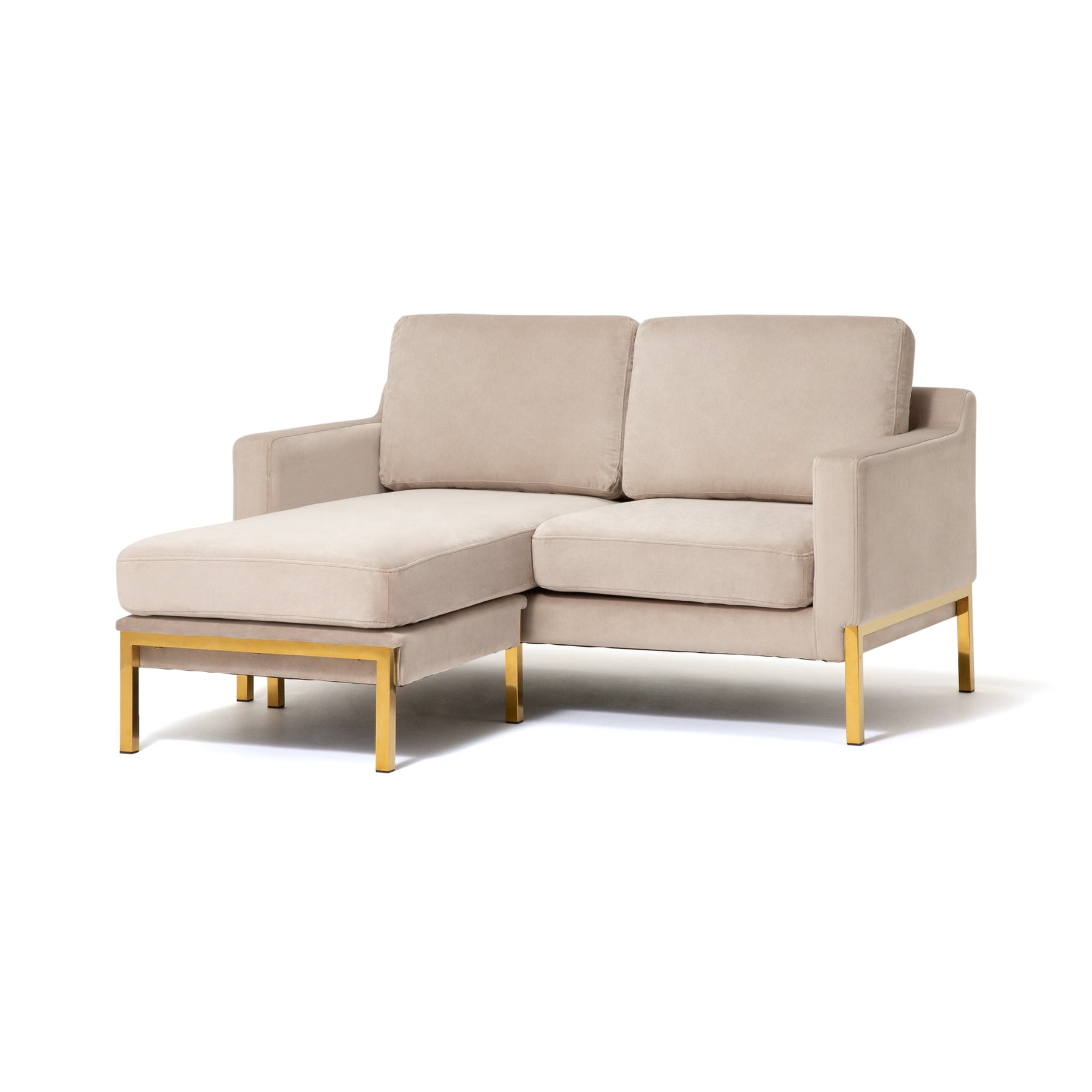 Splen Sofa 2 W1280×D1245×H730 Light Beige x Gold