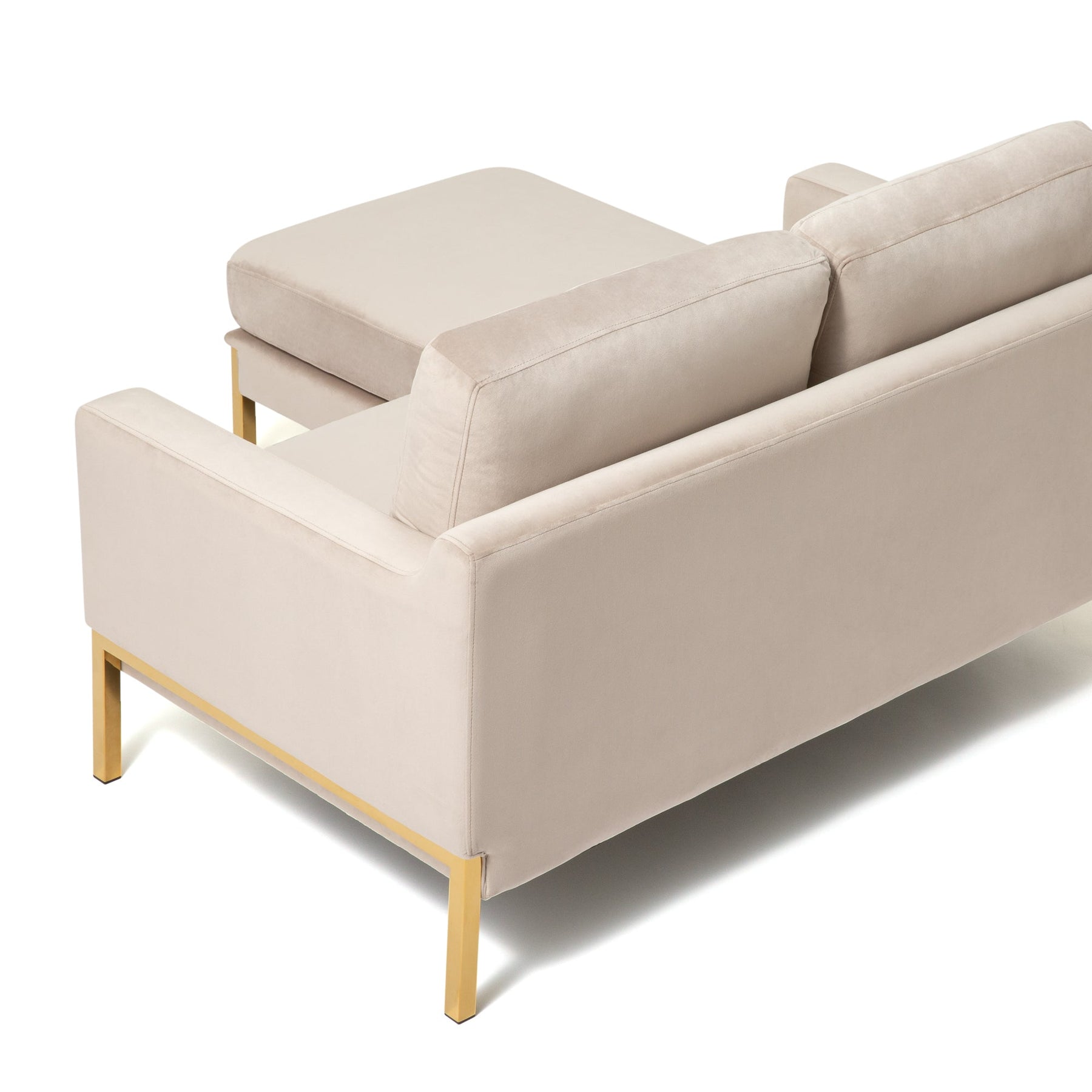 Splen Sofa 2 W1280×D1245×H730 Light Beige x Gold