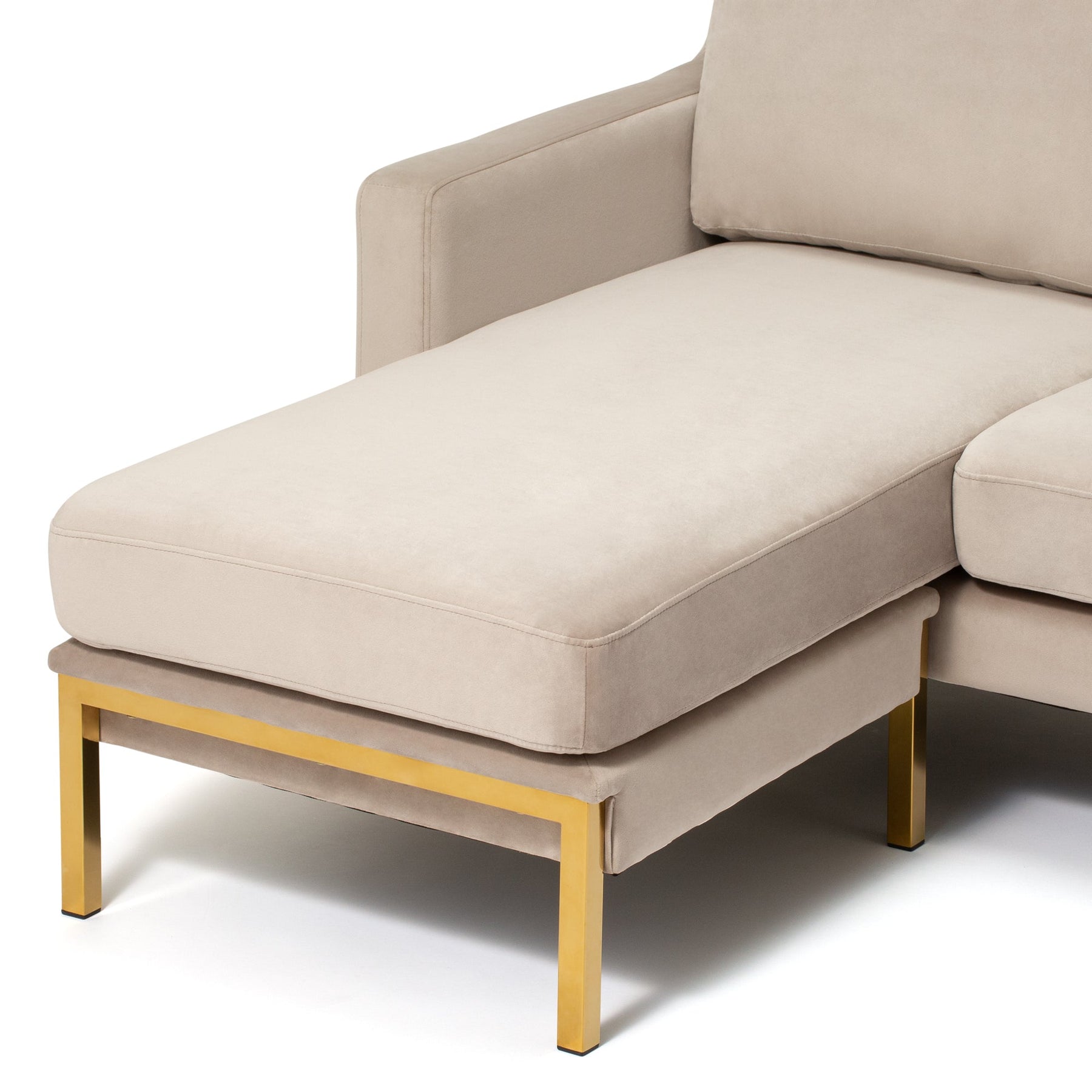 Splen Sofa 2 W1280×D1245×H730 Light Beige x Gold