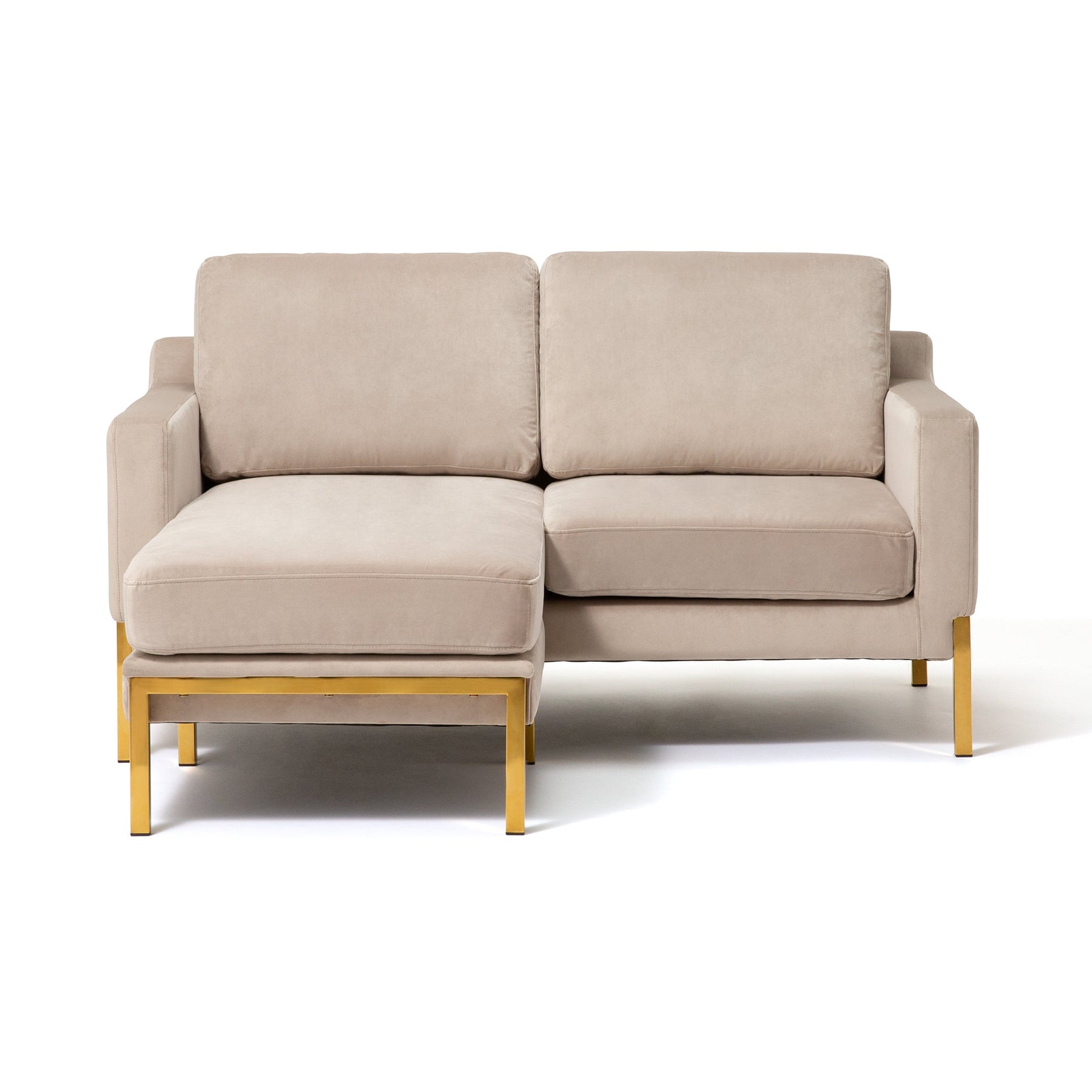 Splen Sofa 2 W1280×D1245×H730 Light Beige x Gold