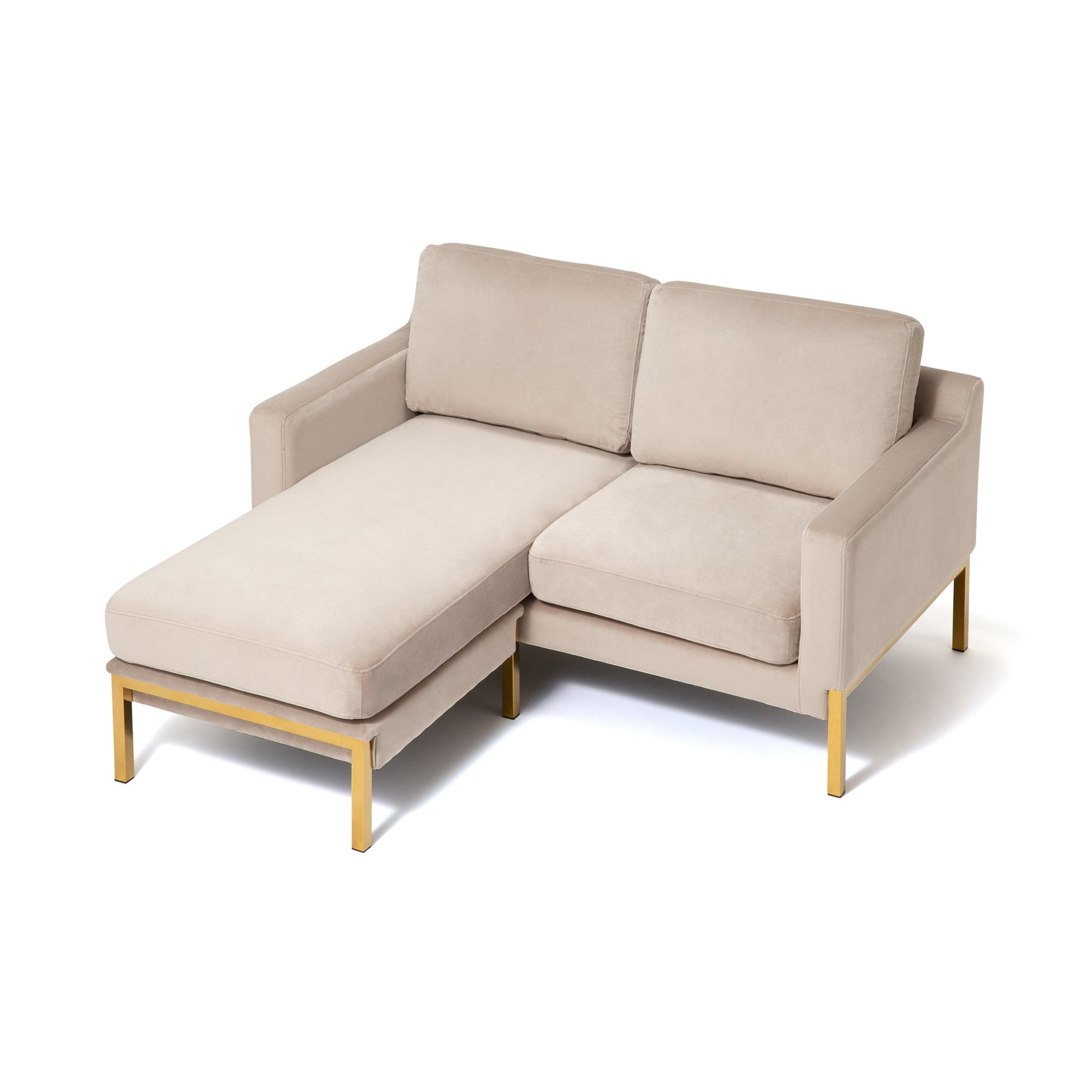 Splen Sofa 2 W1280×D1245×H730 Light Beige x Gold