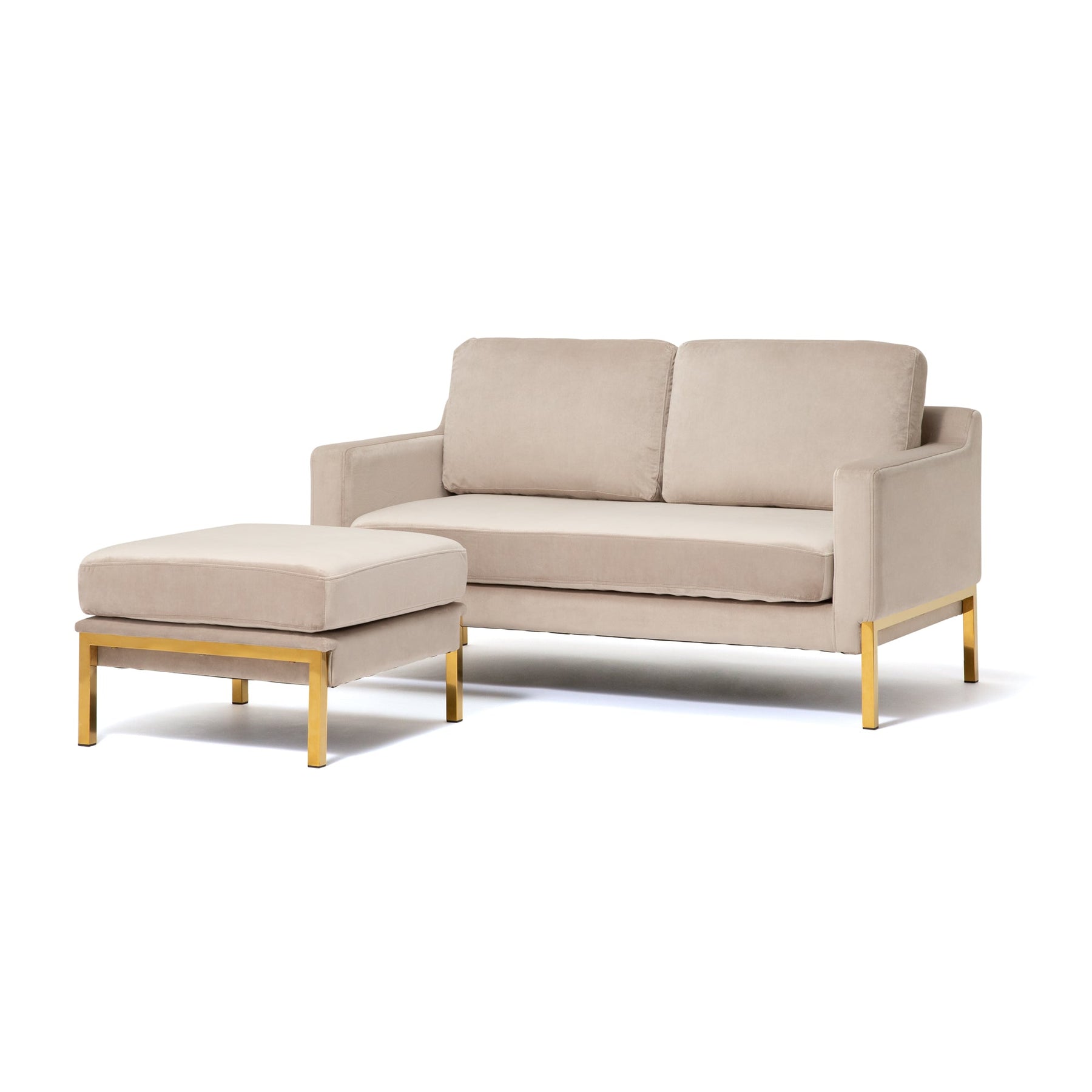 Splen Sofa 2 W1280×D1245×H730 Light Beige x Gold