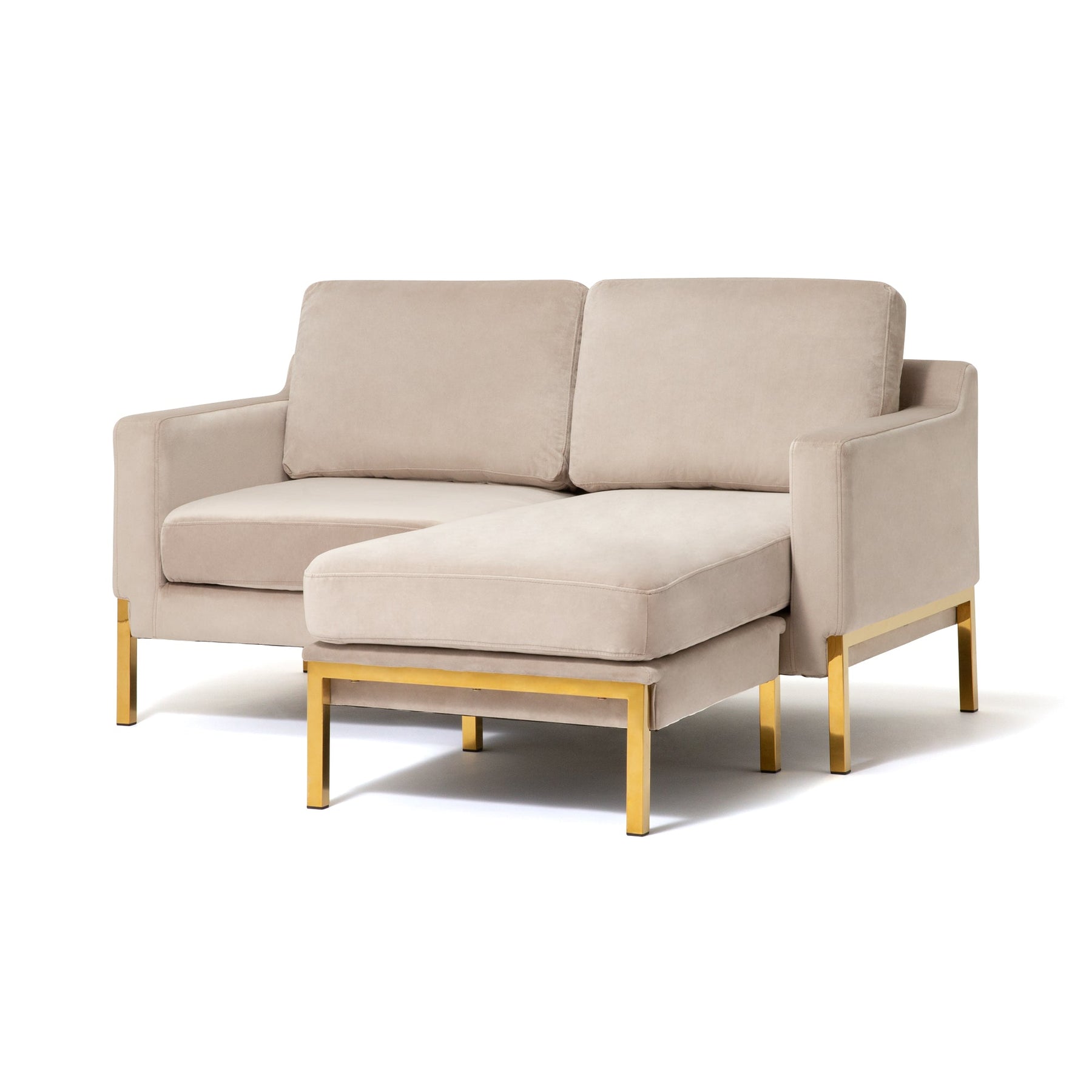 Splen Sofa 2 W1280×D1245×H730 Light Beige x Gold