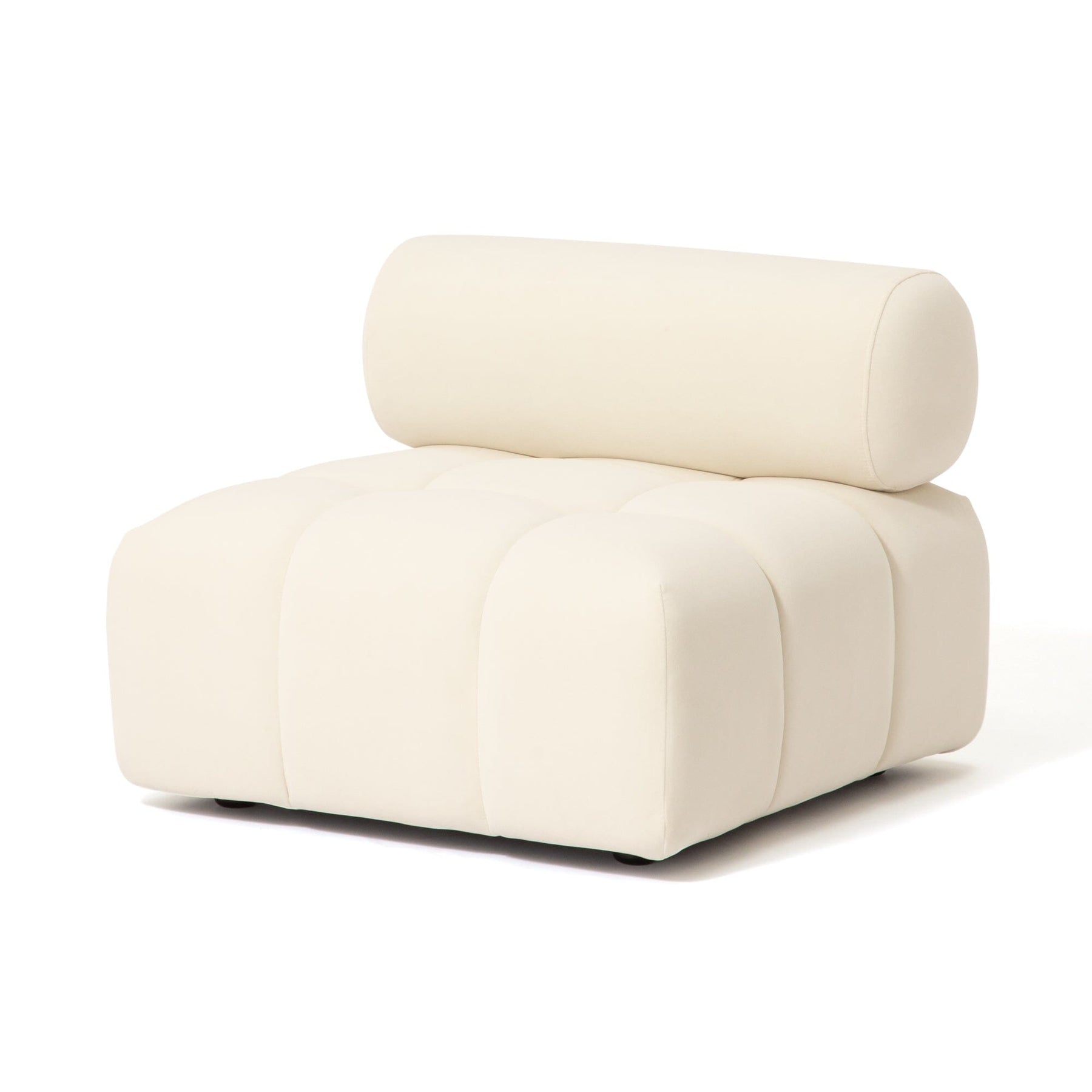 Puffy Sofa Armless White W795×D795×H630