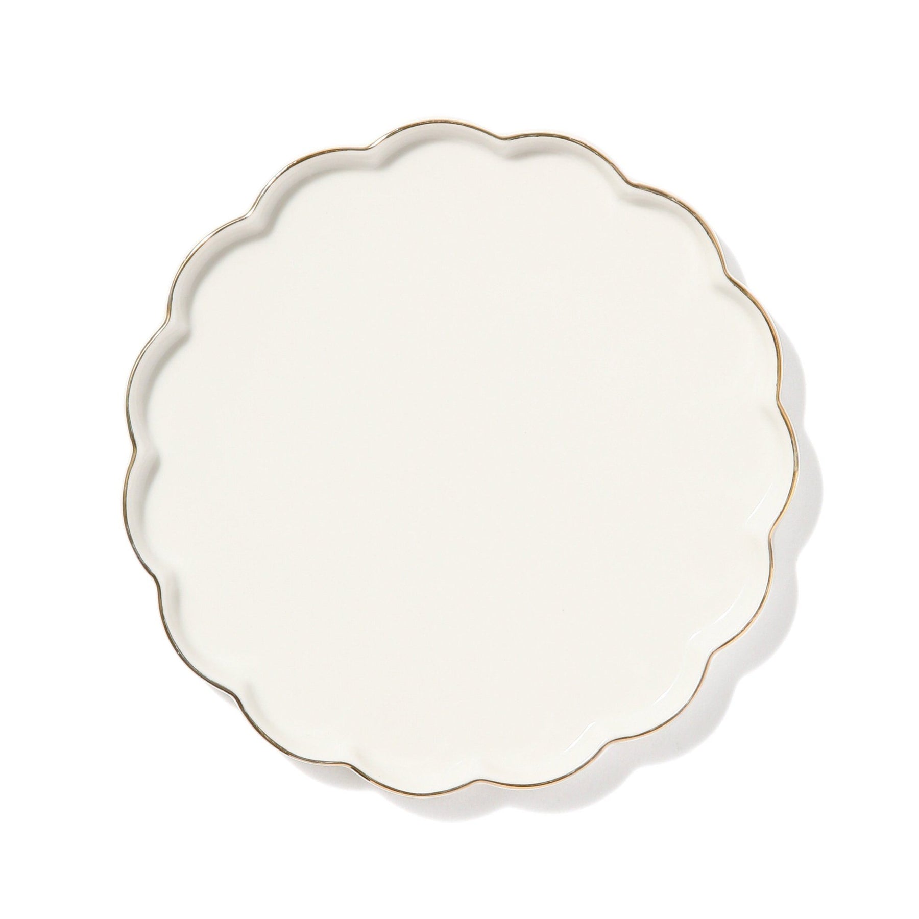 Pastel Scallop Plate Small White