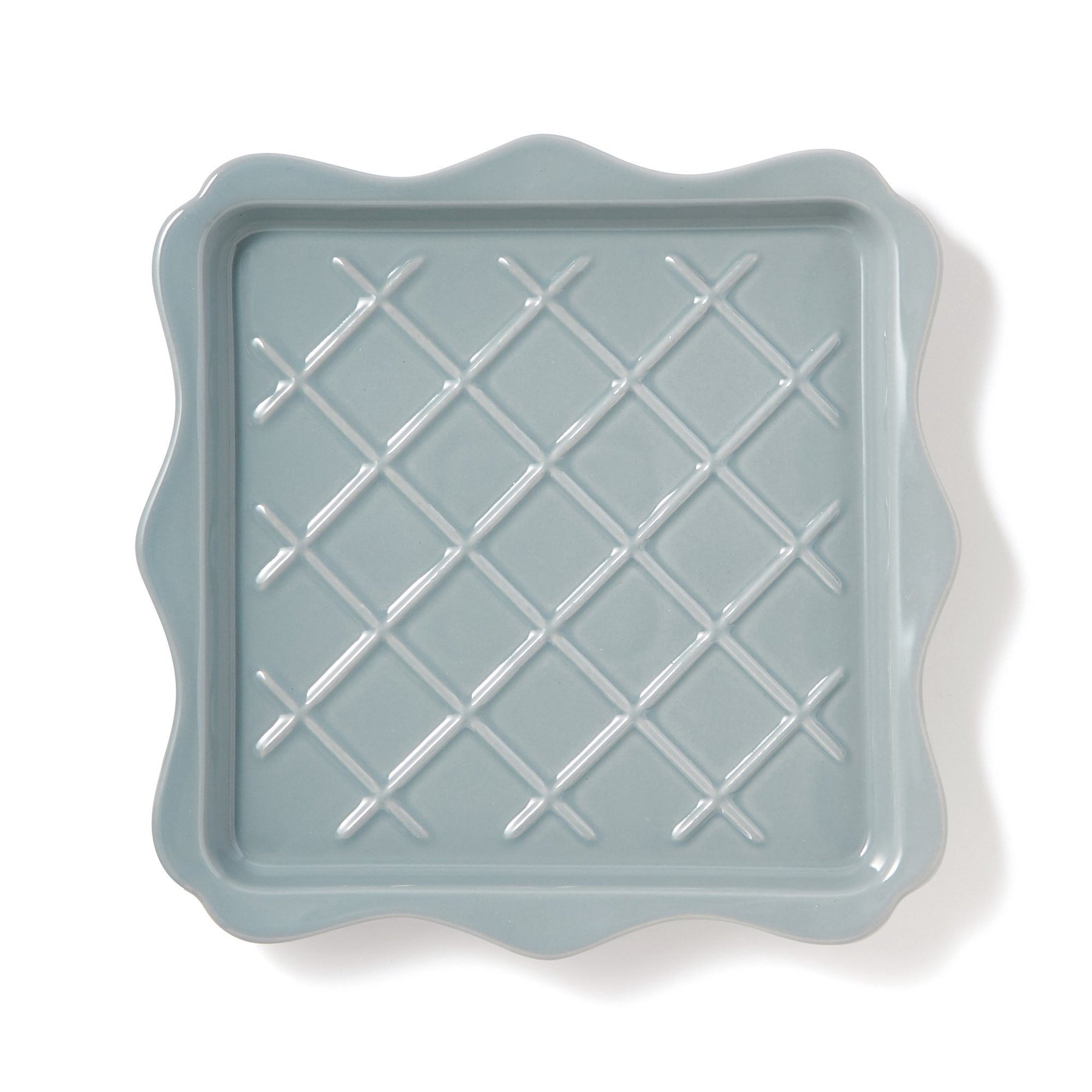 Frill Toast Plate Blue Gray