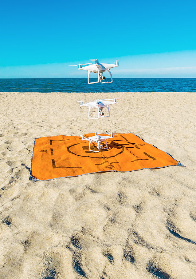 CGear 3  x 3  Orange Drone Landing Pad Mat