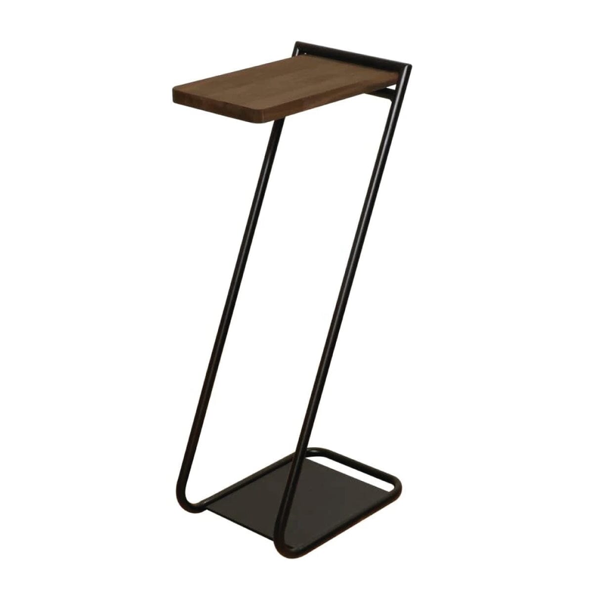 Iron Leg Side Table Dark Brown